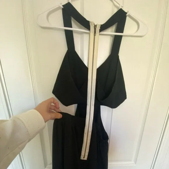 Black Cut Out Midi Dress - Picture 2 of 6
